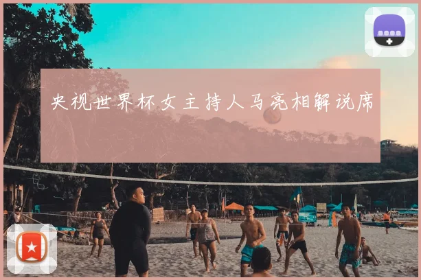 央视世界杯女主持人马亮相解说席